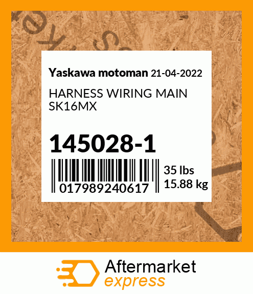HARNESS WIRING MAIN SK16MX 145028-1