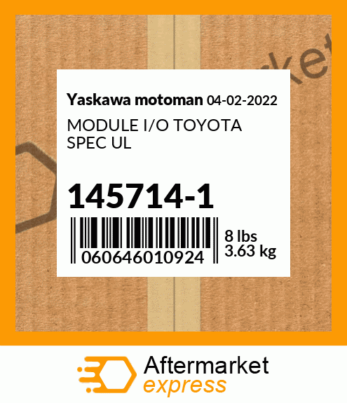 MODULE I/O TOYOTA SPEC UL 145714-1