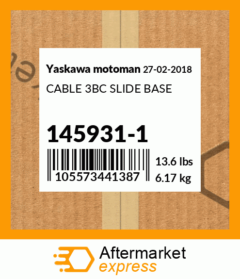 CABLE 3BC SLIDE BASE 145931-1
