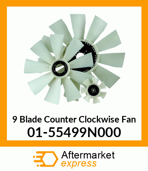 New Aftermarket 9 Blade Counter Clockwise Fan 01-55499N000