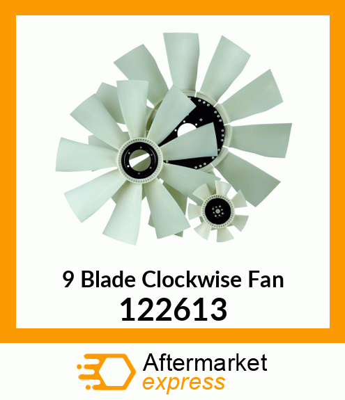 New Aftermarket 9 Blade Clockwise Fan 122613