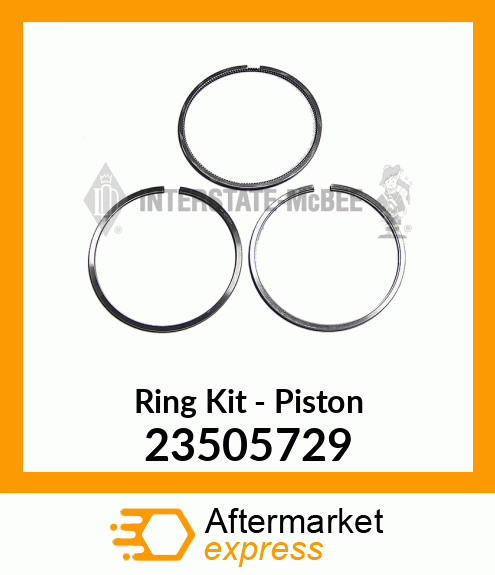 Piston Ring Set New Aftermarket 23505729
