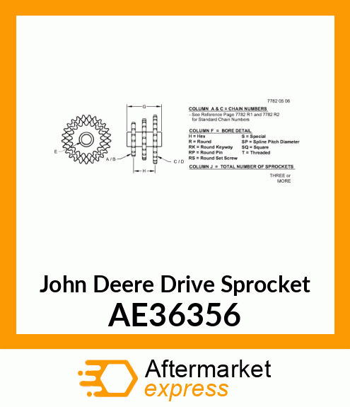 DRIVE SPROCKET, AE36356