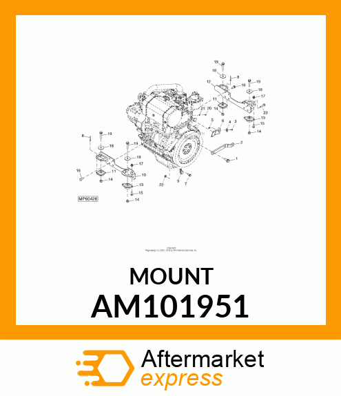 MOUNT, RUBBER ENGINE AM101951