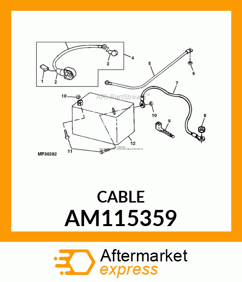 CABLE, POSITIVE BATTERY AM115359