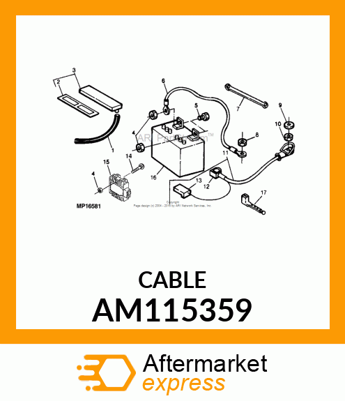 CABLE, POSITIVE BATTERY AM115359