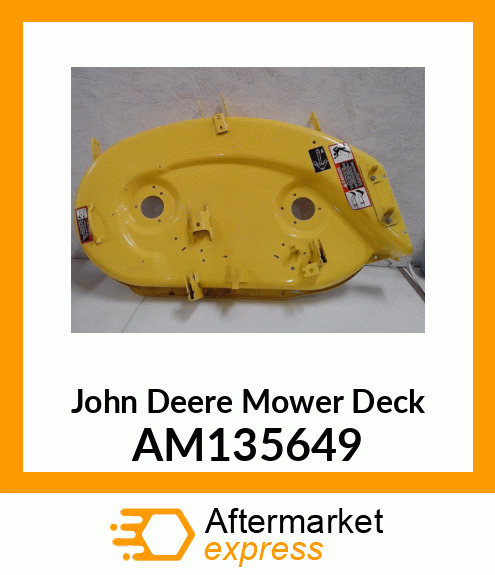 DECK, WELDED W/CHUTE AND LABELS 38" AM135649