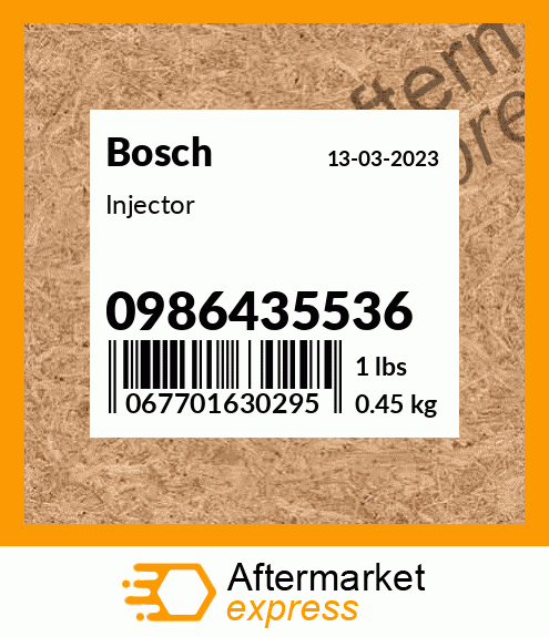 Injector 0986435536