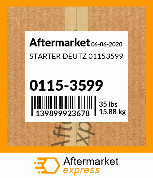 Spare part 01153599 + STARTER DEUTZ 01153599