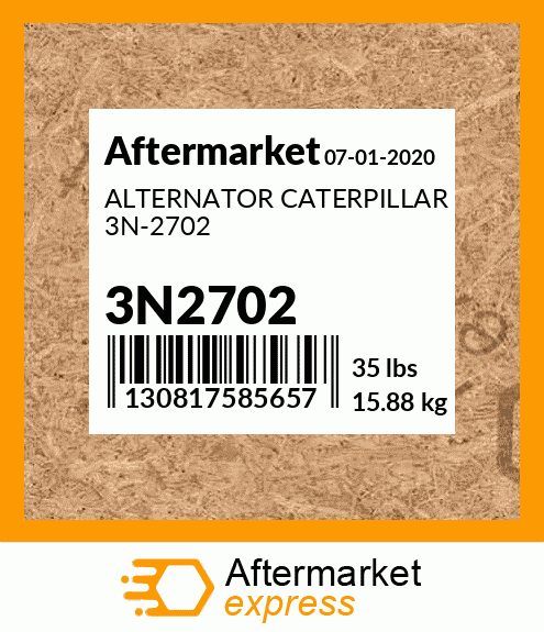 ALTERNATOR CATERPILLAR 3N-2702 3N2702