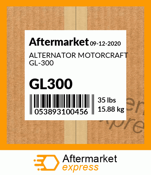 ALTERNATOR MOTORCRAFT GL-300 GL300