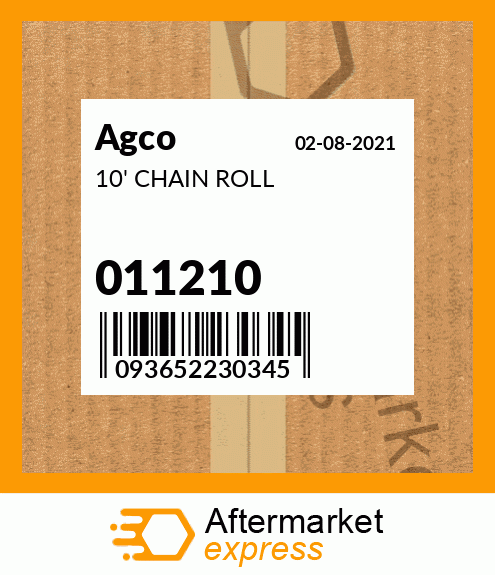 Spare part 011210 + 10' CHAIN ROLL