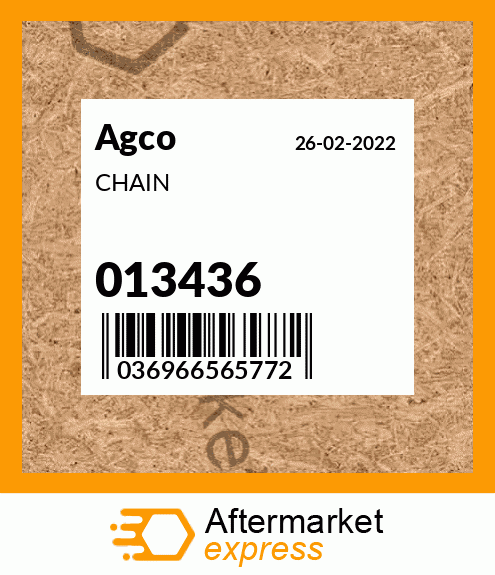 Spare part 013436 + CHAIN