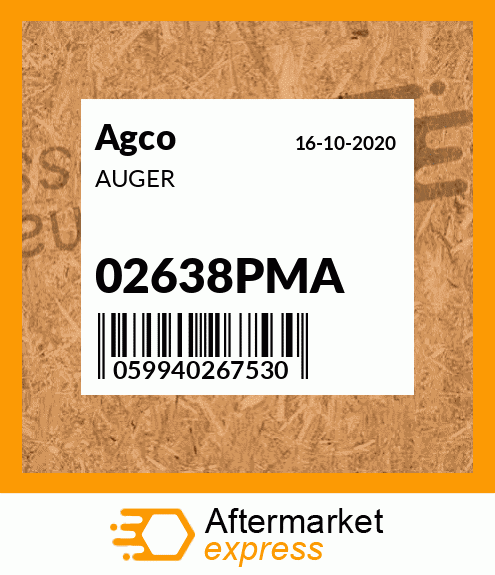 Spare part 02638PMA + AUGER