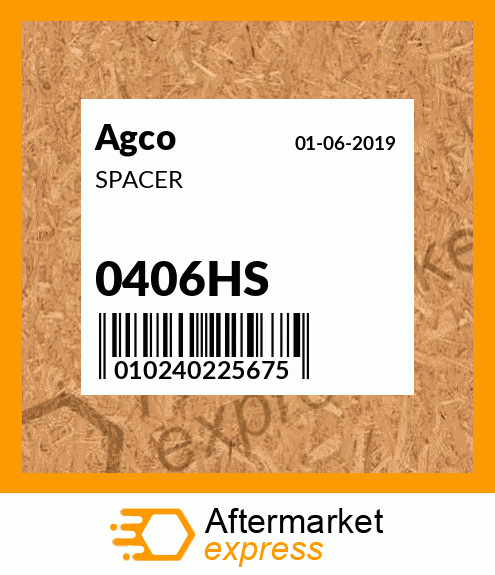 Spare part 0406HS + SPACER