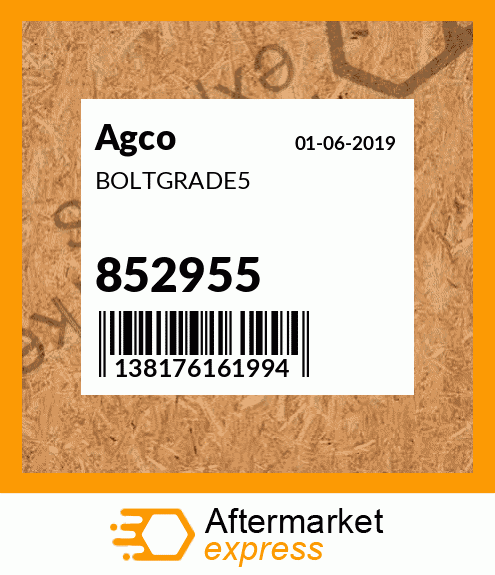 852962 - SPCR fits Agco | Price: $11.77