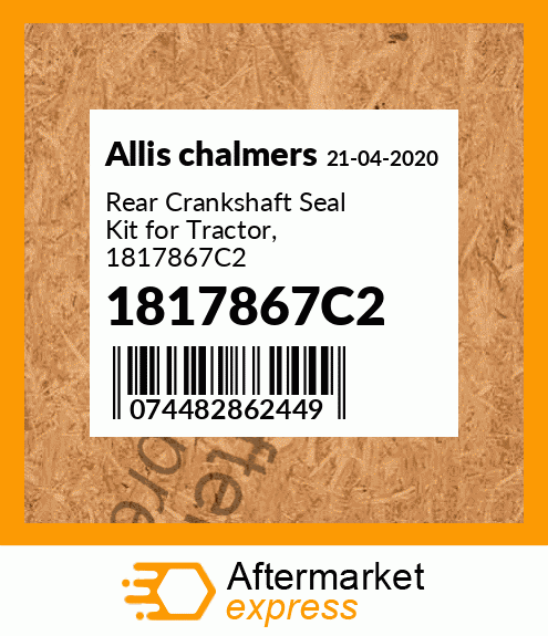 Rear Crankshaft Seal Kit for Tractor, 1817867C2 1817867C2