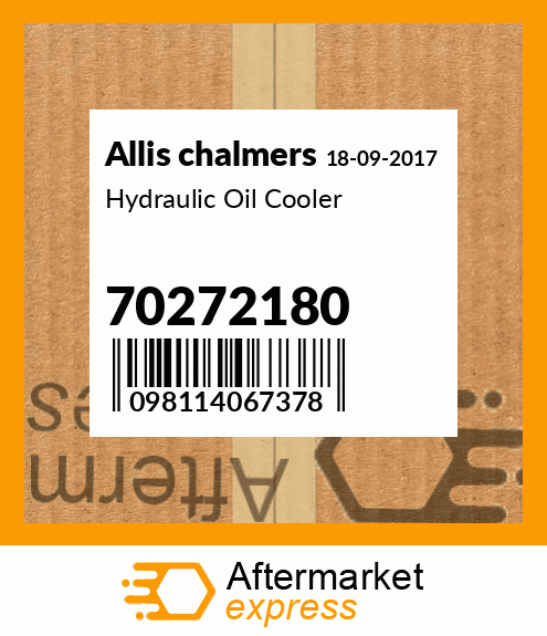 Spare part 70272180 + Hydraulic Oil Cooler