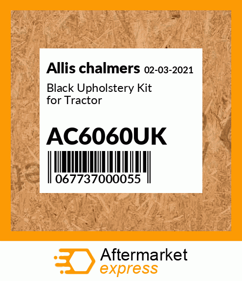 Spare part AC6060UK + Black Upholstery Kit for Tractor