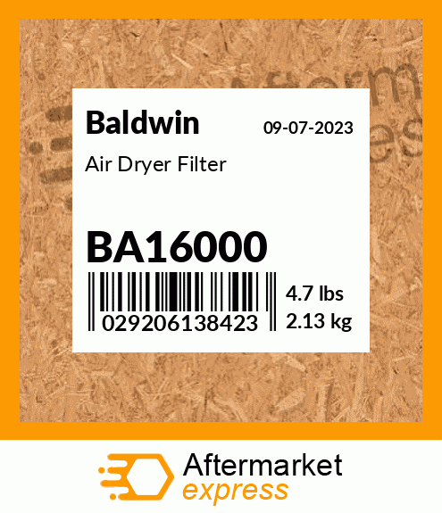 Spare part BA16000 + Air Dryer Filter