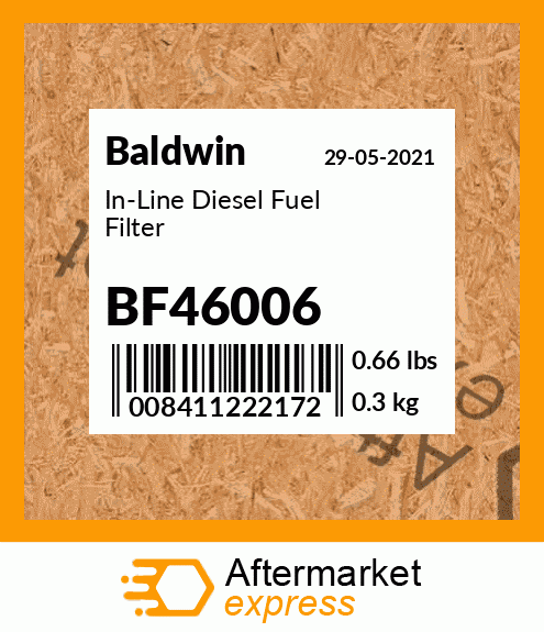 Spare part BF46006 + In-Line Diesel Fuel Filter