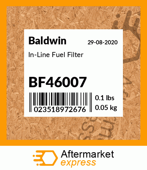 Spare part BF46007 + In-Line Fuel Filter