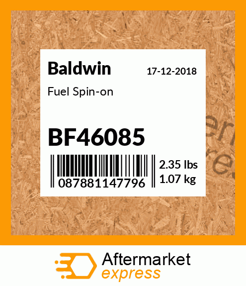 Spare part BF46085 + Fuel Spin-on