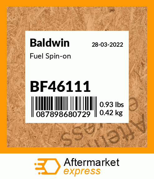 Spare part BF46111 + Fuel Spin-on