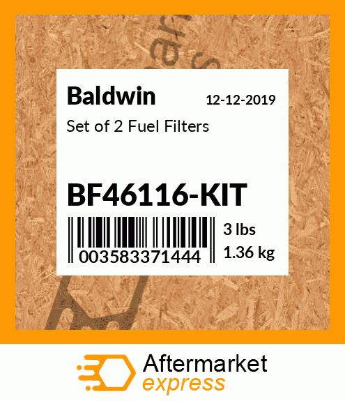 Spare part BF46116-KIT + Set of 2 Fuel Filters