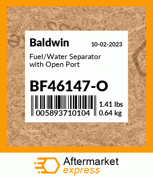 Spare part BF46147-O + Fuel/Water Separator with Open Port