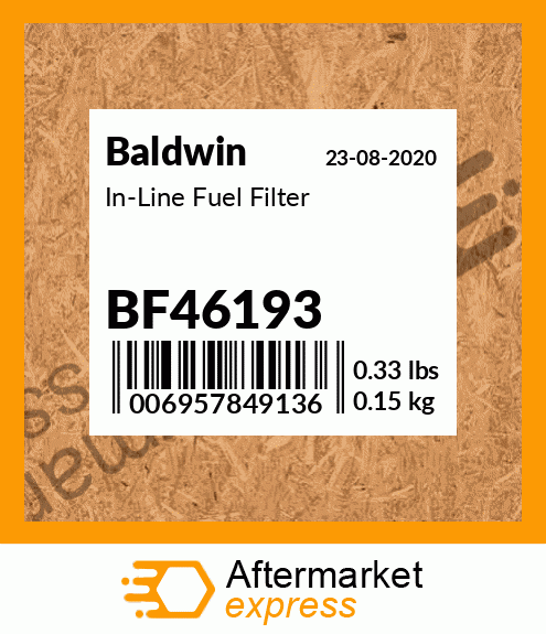 Spare part BF46193 + In-Line Fuel Filter