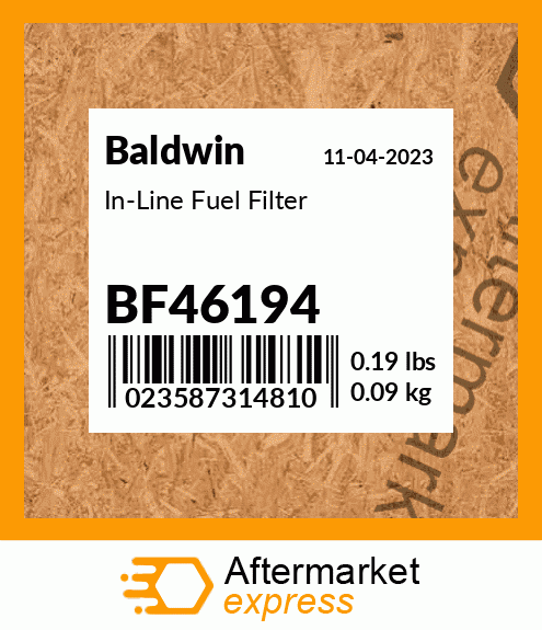 Spare part BF46194 + In-Line Fuel Filter