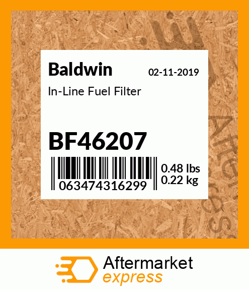 Spare part BF46207 + In-Line Fuel Filter