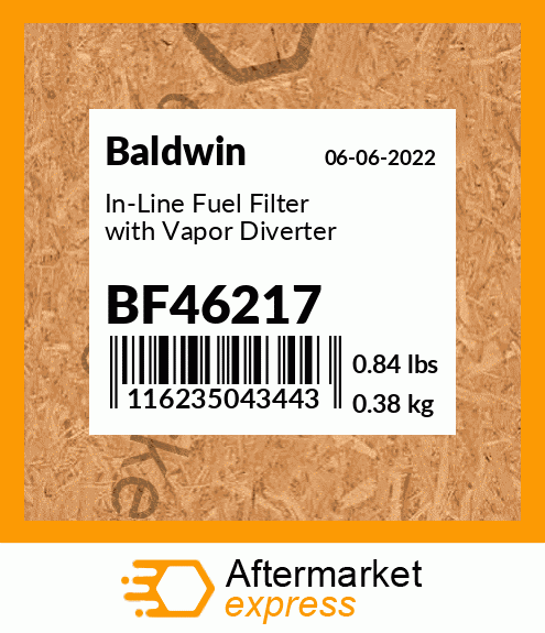 Spare part BF46217 + In-Line Fuel Filter with Vapor Diverter