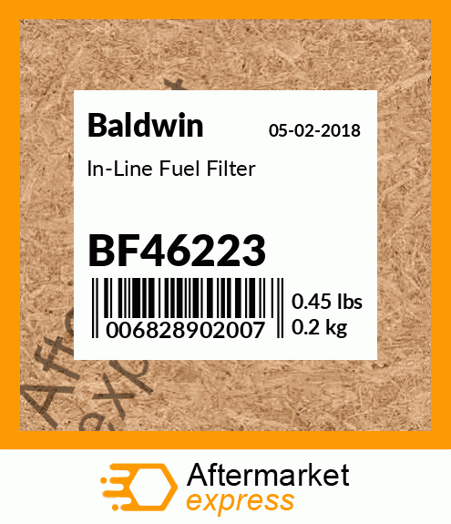 Spare part BF46223 + In-Line Fuel Filter