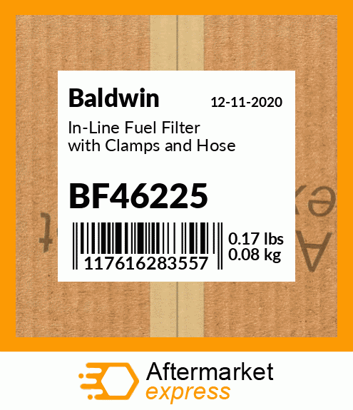 Spare part BF46225 + In-Line Fuel Filter with Clamps and Hose