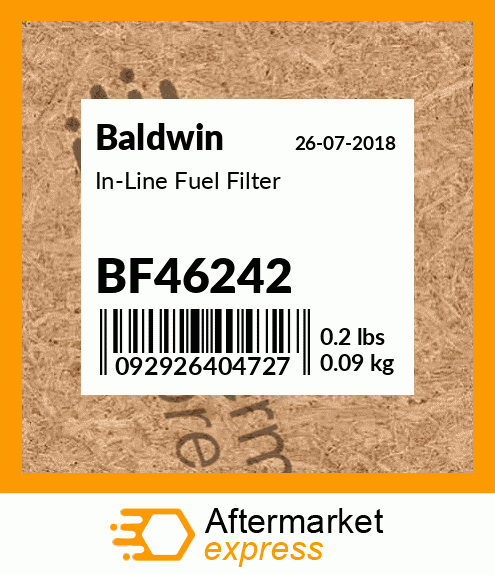 Spare part BF46242 + In-Line Fuel Filter