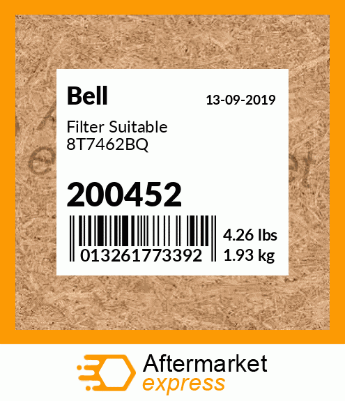 Filter Suitable 8T7462BQ 200452