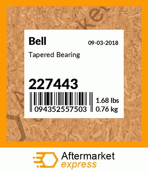 Spare part 227443 + Tapered Bearing