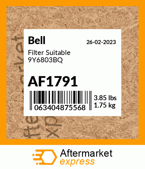 Spare part AF1791 + Filter Suitable 9Y6803BQ