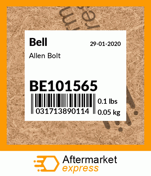 Spare part BE101565 + Allen Bolt