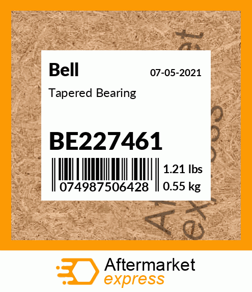 Spare part BE227461 + Tapered Bearing