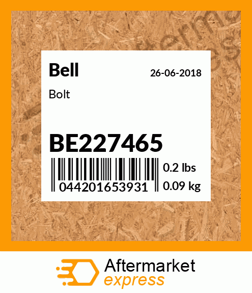 Spare part BE227465 + Bolt