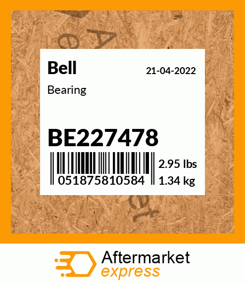 Spare part BE227478 + Bearing