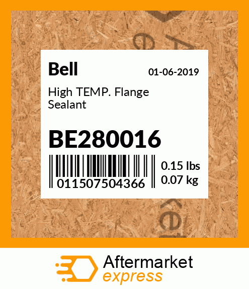 Spare part BE280016 + High TEMP. Flange Sealant