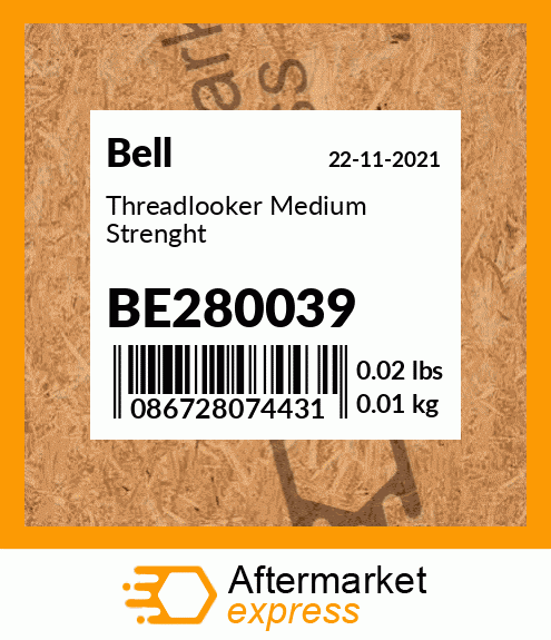 Spare part BE280039 + Threadlooker Medium Strenght