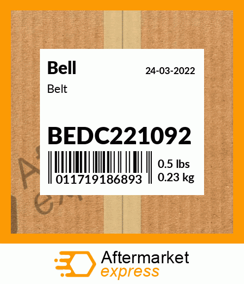 Spare part BEDC221092 + Belt