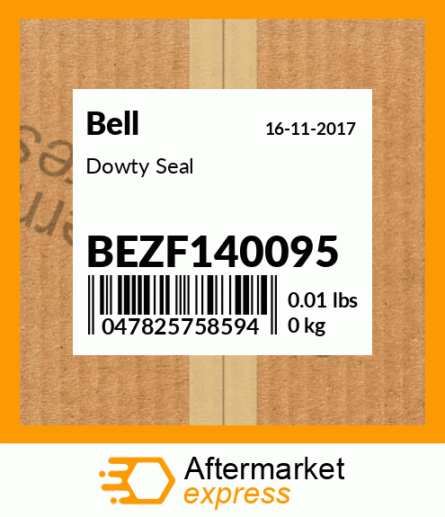 Spare part BEZF140095 + Dowty Seal