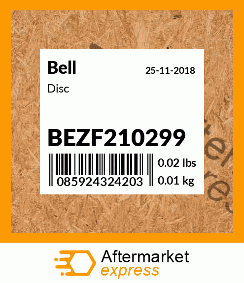 Spare part BEZF210299 + Disc