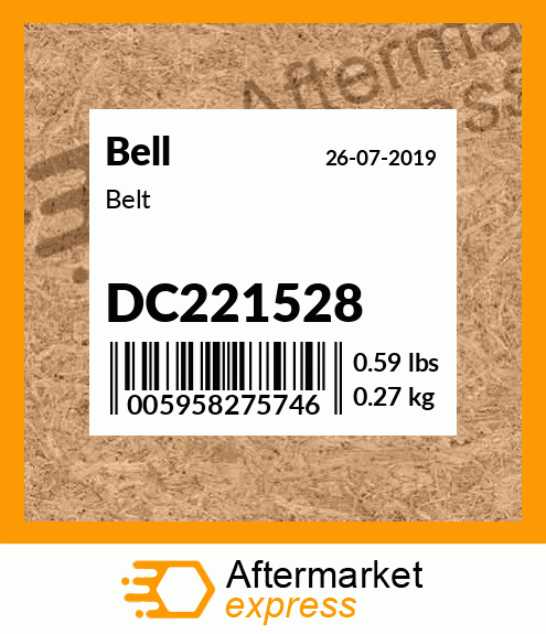 Spare part DC221528 + Belt